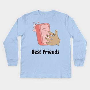 Soap Hand Best Friends Kids Long Sleeve T-Shirt